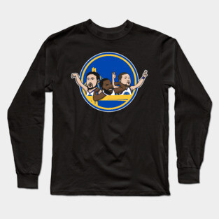 warriors big 3 cartoon style Long Sleeve T-Shirt