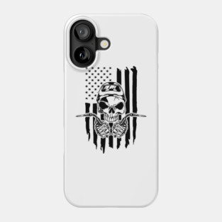 Welding American Welder Skull USA Flag Phone Case