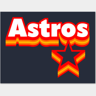 Astros and Star Retro Posters and Art