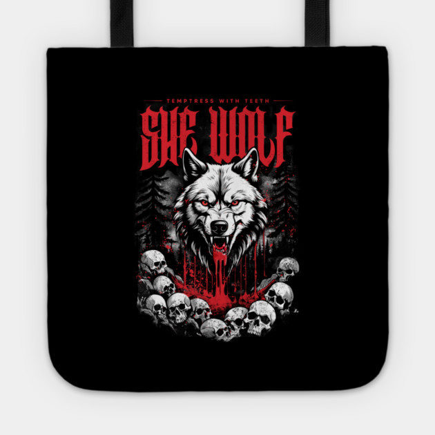 SHE WOLF Tote by artslaves