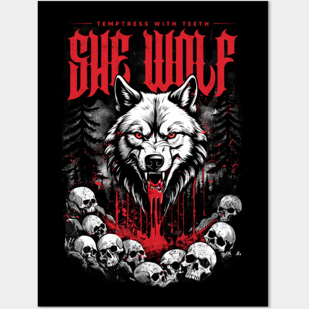 SHE WOLF Wall Art by artslaves