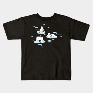 Polar Bear Loves Penguin Kids T-Shirt