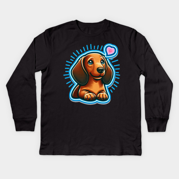 royal miniature dachshund The Cute dog Kids Long Sleeve T-Shirt by IamActiveDog