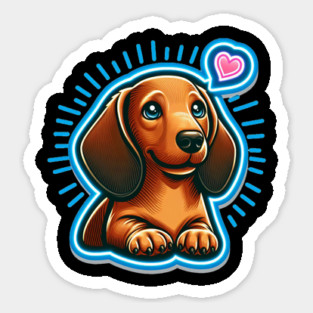 royal miniature dachshund The Cute dog Sticker