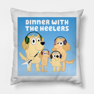Dinner with the Heelers Classic Logo T-Shirt Pillow