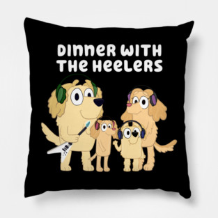 Dinner with the Heelers Classic Transparent Background Pillow
