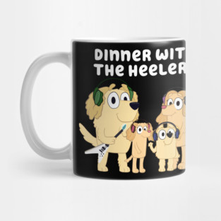 Dinner with the Heelers Classic Transparent Background Mug