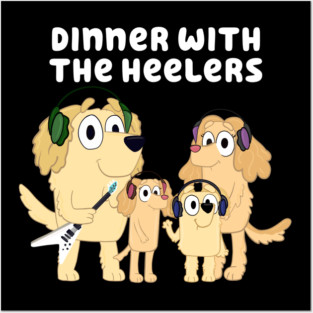 Dinner with the Heelers Classic Transparent Background Posters and Art
