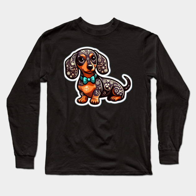 Miniature Dachshund Wiener Dog Long Sleeve T-Shirt by IamActiveDog
