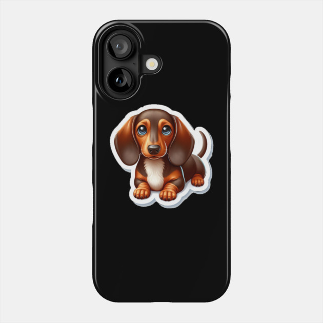 Miniature Dachshund Wiener Dog Art Phone Case by IamActiveDog