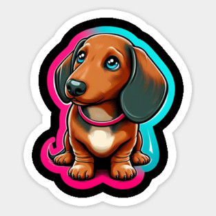 Miniature Dachshund Puppy Enchantment Sticker