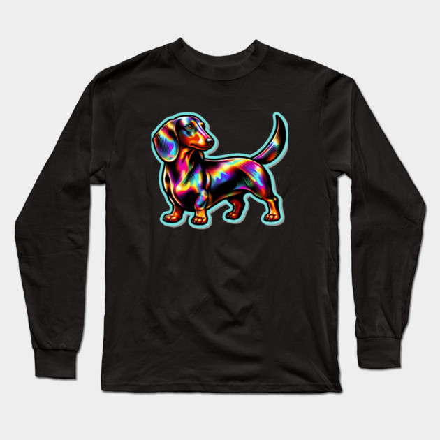 Miniature Dachshund Puppy Enigma Long Sleeve T-Shirt by IamActiveDog