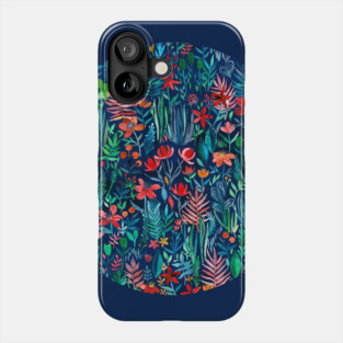 Tropical Ink - a watercolor garden Phone Case