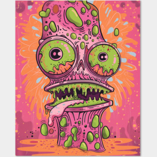 Psychedelic Comic Monster Posters and Art