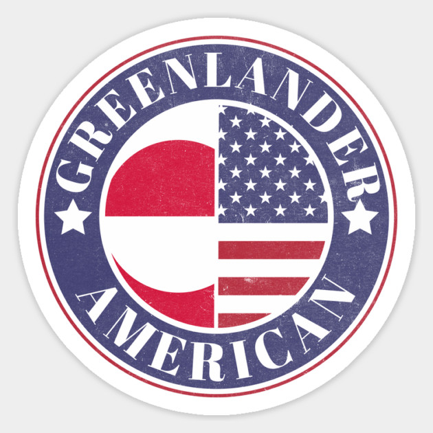 Proud Greenlander-American Badge - Greenland Flag Magnet by Yesteeyear