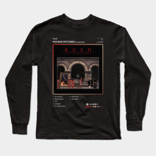 Rush - Moving Pictures Tracklist Album Long Sleeve T-Shirt