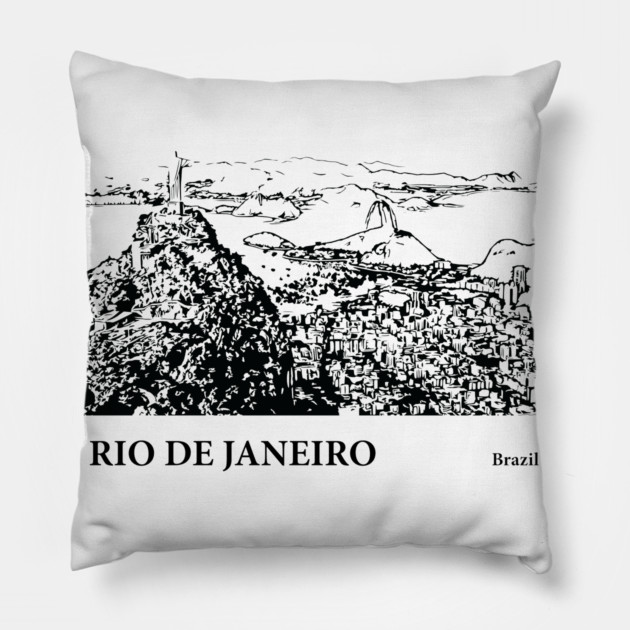 Rio de Janeiro Brazil Pillow by Lakeric