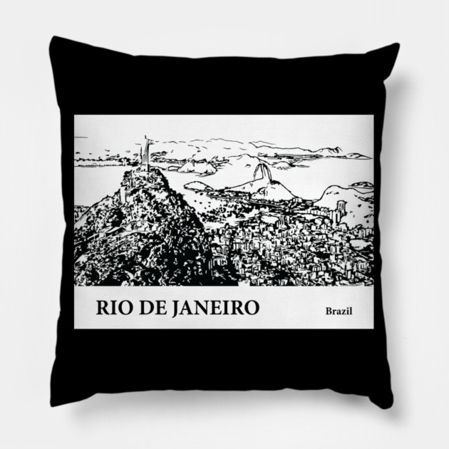 Rio de Janeiro Brazil Pillow by Lakeric