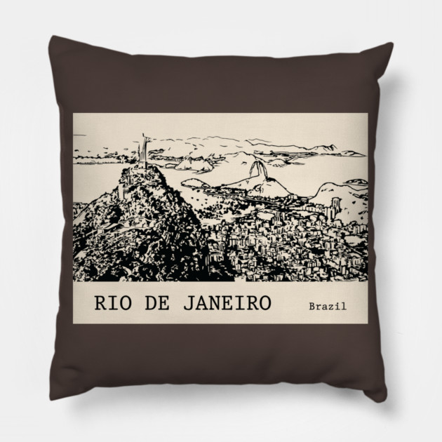 Rio de Janeiro Brazil Pillow by Lakeric