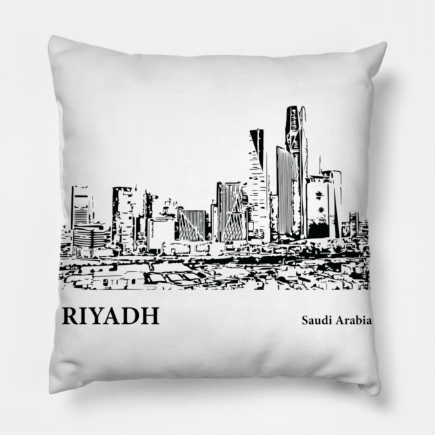 Riyadh Saudi Arabia Pillow by Lakeric