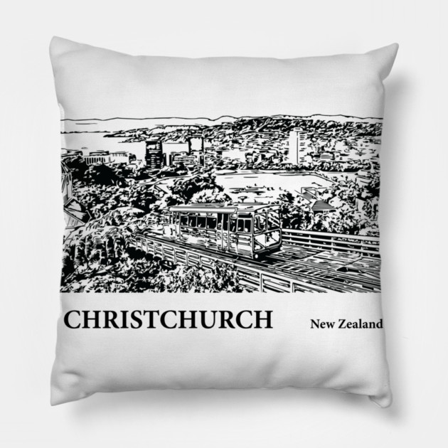 Christchurch New Zealand Pillow by Lakeric