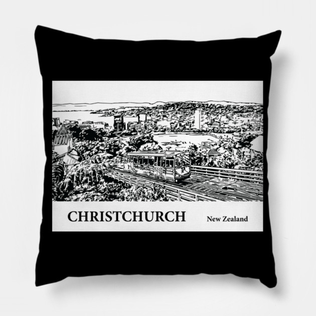 Christchurch New Zealand Pillow by Lakeric