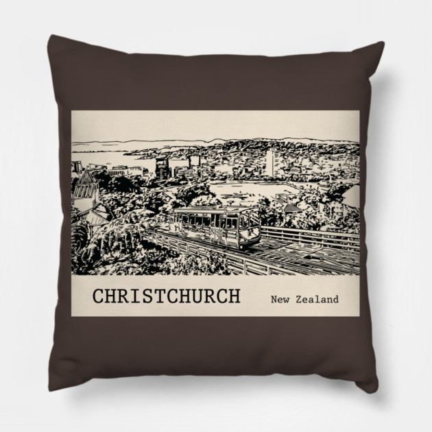 Christchurch New Zealand Pillow by Lakeric