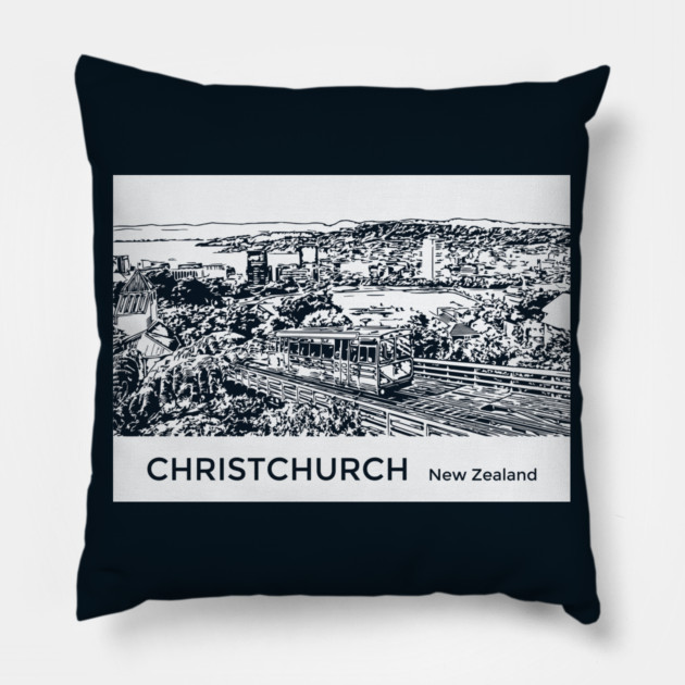 Christchurch New Zealand Pillow by Lakeric