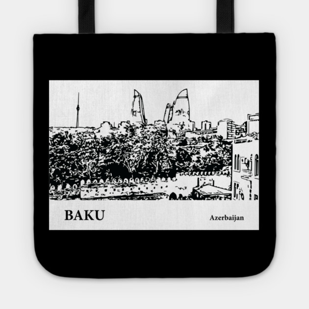 Baku Azerbaijan Tote by Lakeric