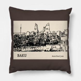 Baku Azerbaijan Pillow