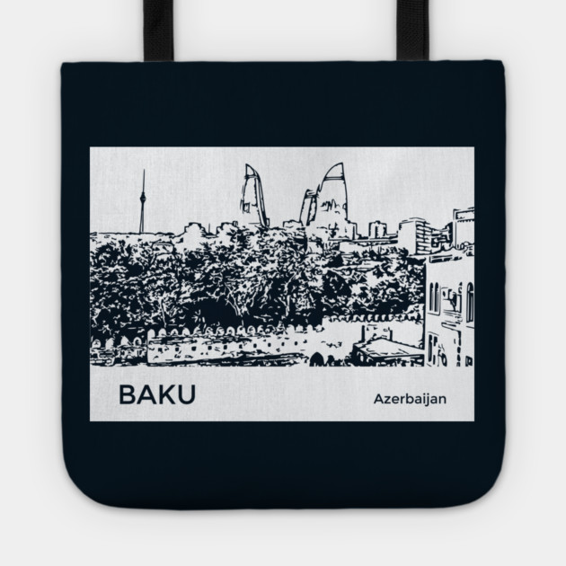 Baku Azerbaijan Tote by Lakeric
