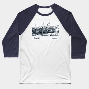 Baku Azerbaijan Baseball T-Shirt