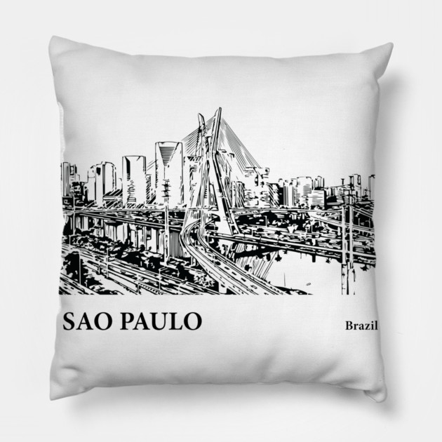 Sao Paulo Brazil Pillow by Lakeric