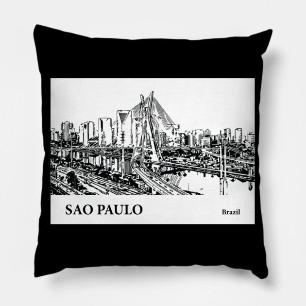 Sao Paulo Brazil Pillow by Lakeric