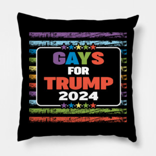 Gays for Trump 2024 Pillow