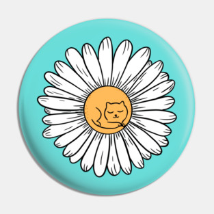 Cat daisy flower Pin