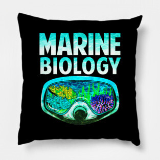 Awesome Marine Biology Underwater Biologist Pillow