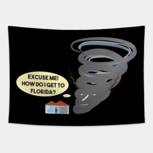 Polite Tornado Asking for Directions Tapestry