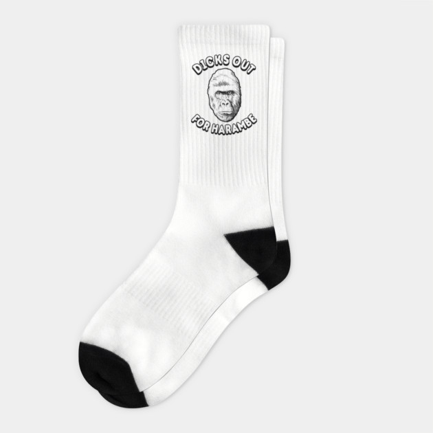 Dicks Out For Harambe T-Shirt Socks by dumbshirts