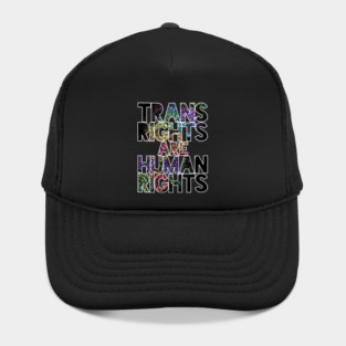 Trans Rights are Human Rights Peonies Hat
