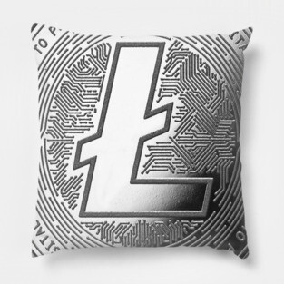 Silver Litecoin Pillow