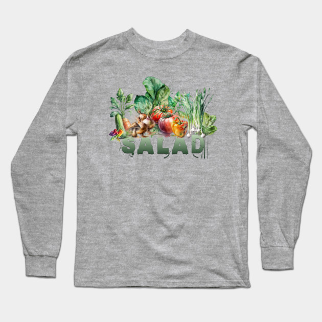 Watercolor Salad Long Sleeve T-Shirt by HolidayBug