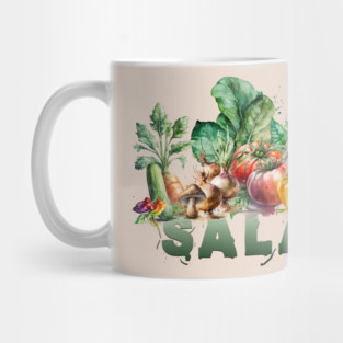 Watercolor Salad Mug