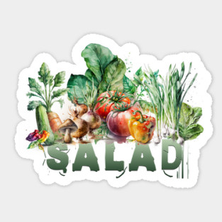 Watercolor Salad Sticker