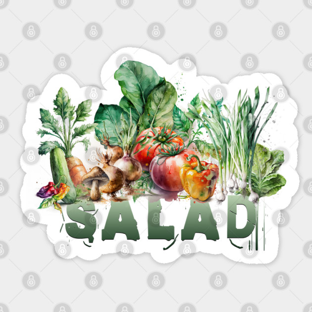 Watercolor Salad Sticker by HolidayBug