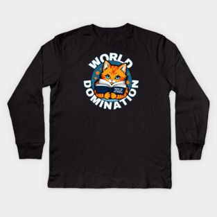 Cats World Domination Kids Long Sleeve T-Shirt