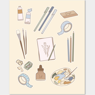 art supplies 2 Posters and Art