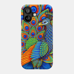 Colorful Paisley Peacock Rainbow Bird Phone Case