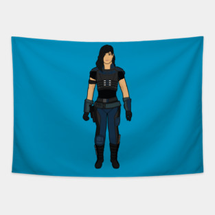 Bad-Ass Gina reimagined in a classic Kenner style Tapestry