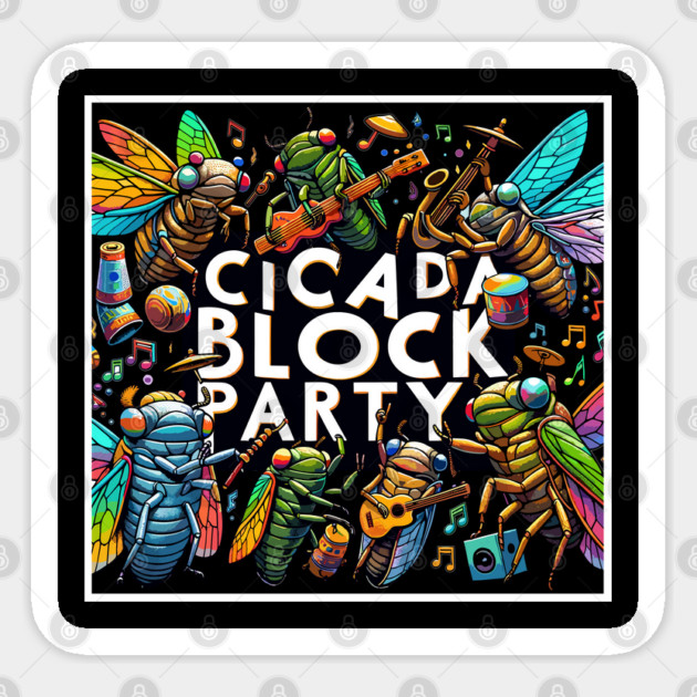 Cicada Block Party Cicada Summer Sticker by creative